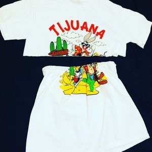 Vintage Kiss, Graphic Crop top,  Skirt,Crop top,